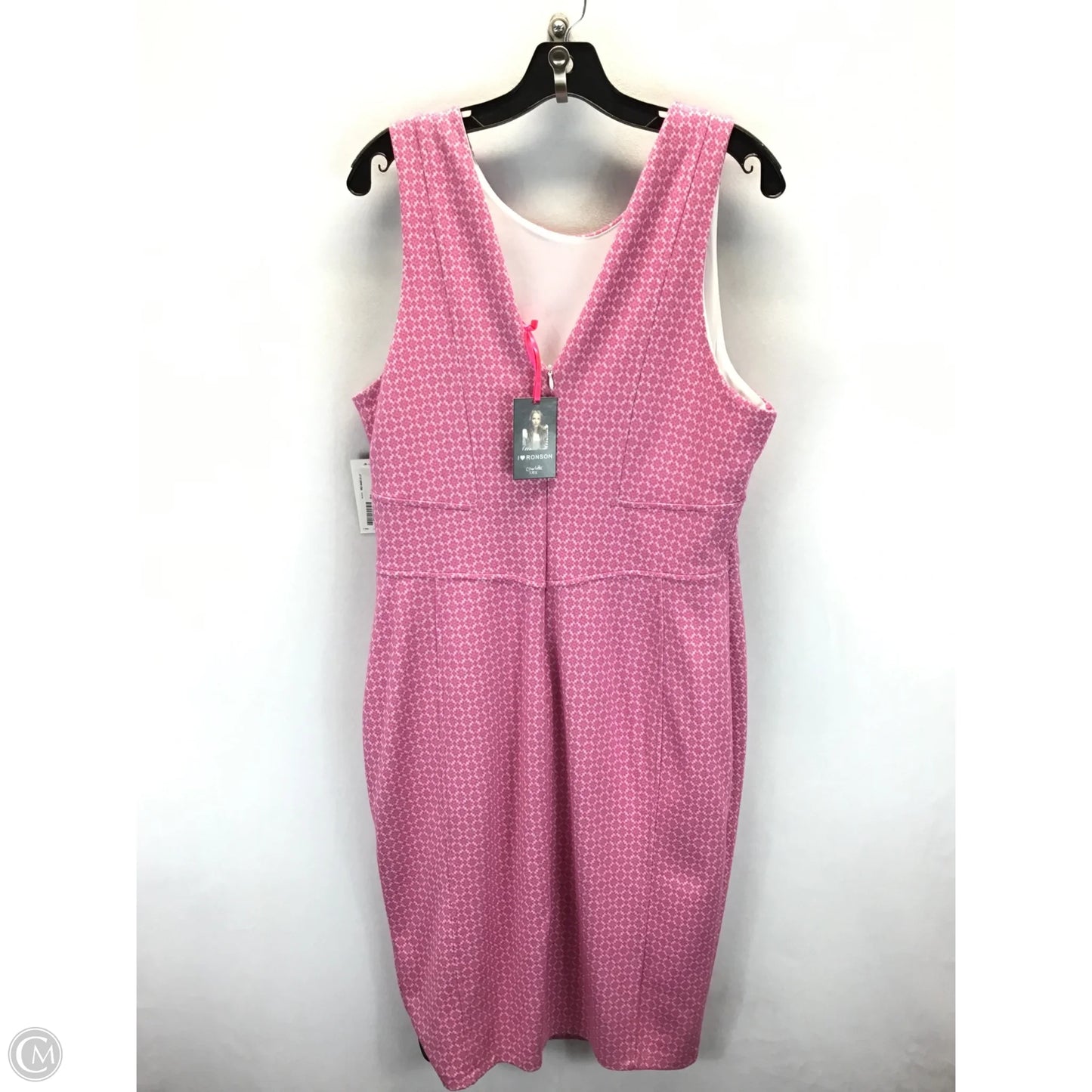 Dress Casual Midi By I Love Ronson In Pink & White, Size: Xl
