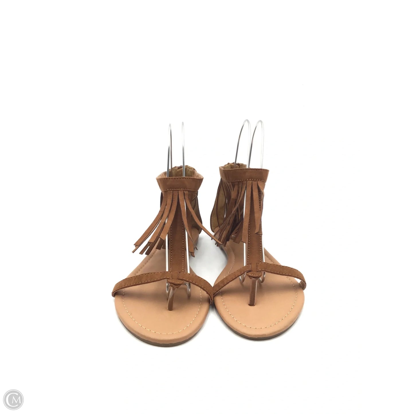 Sandals Flats By Clothes Mentor In Brown, Size: 8.5