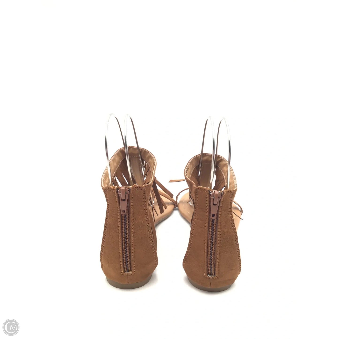 Sandals Flats By Clothes Mentor In Brown, Size: 8.5