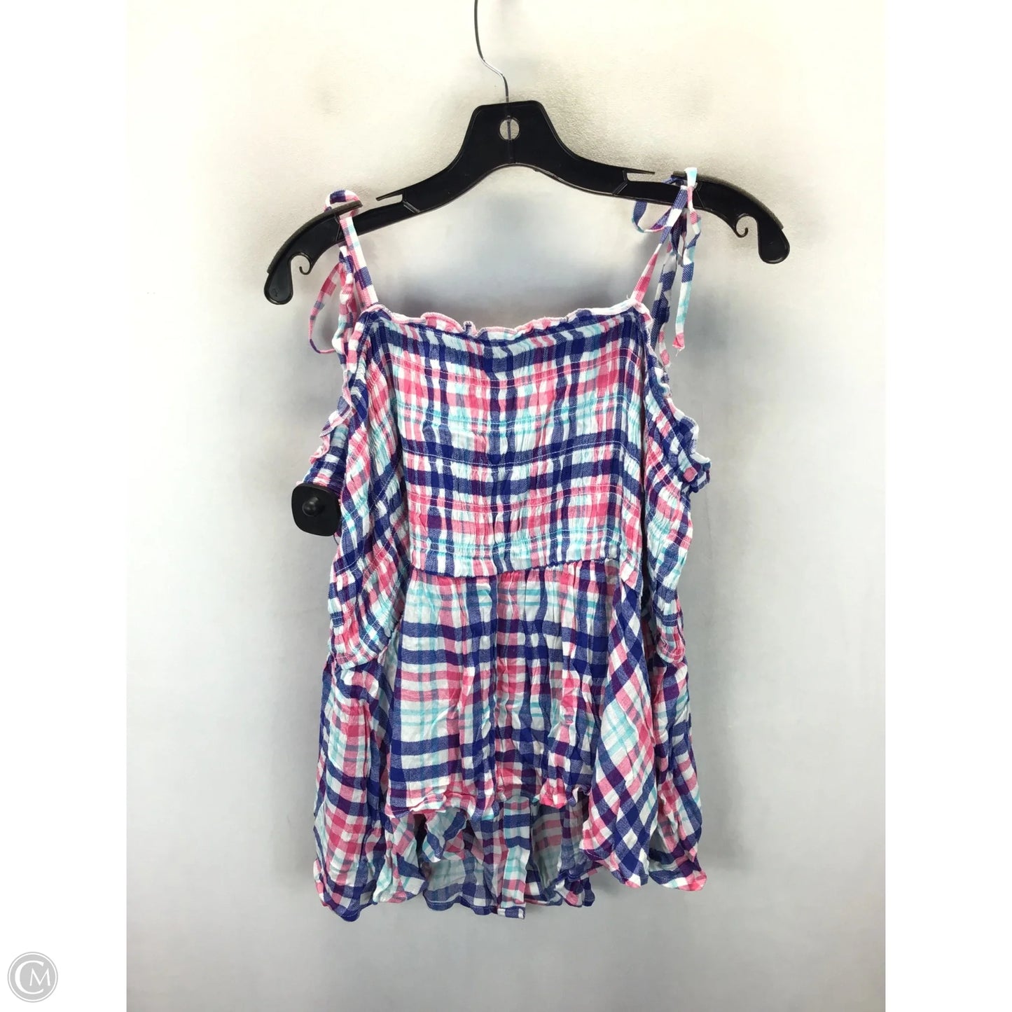 Top Sleeveless By Torrid In Plaid Pattern, Size: 20