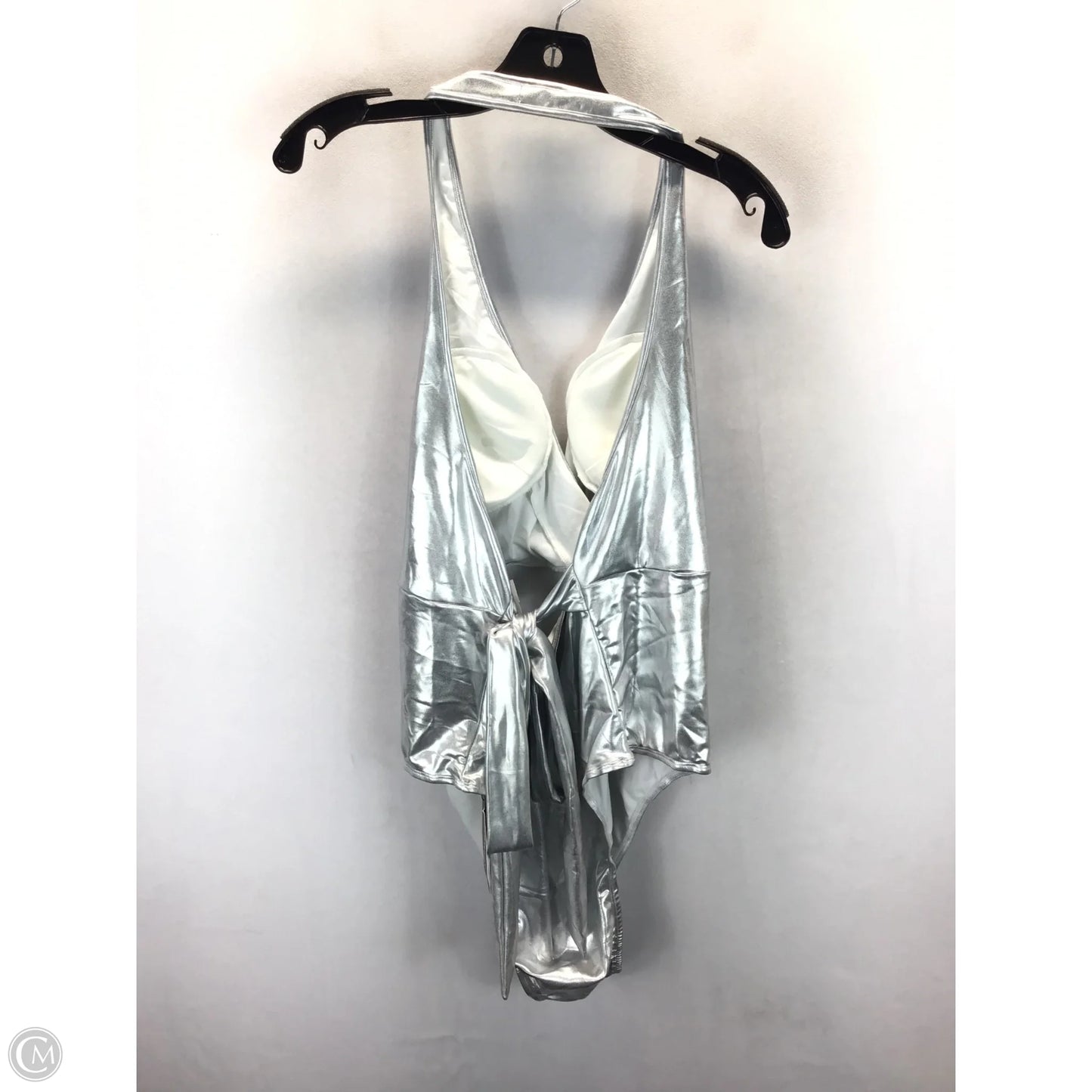 Swimsuit By Clothes Mentor In Silver, Size: 4x
