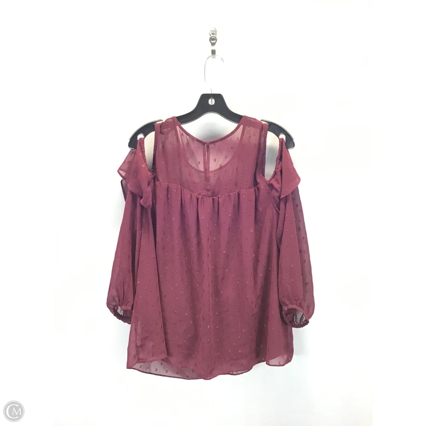 Top Long Sleeve By Old Navy In Maroon, Size: L