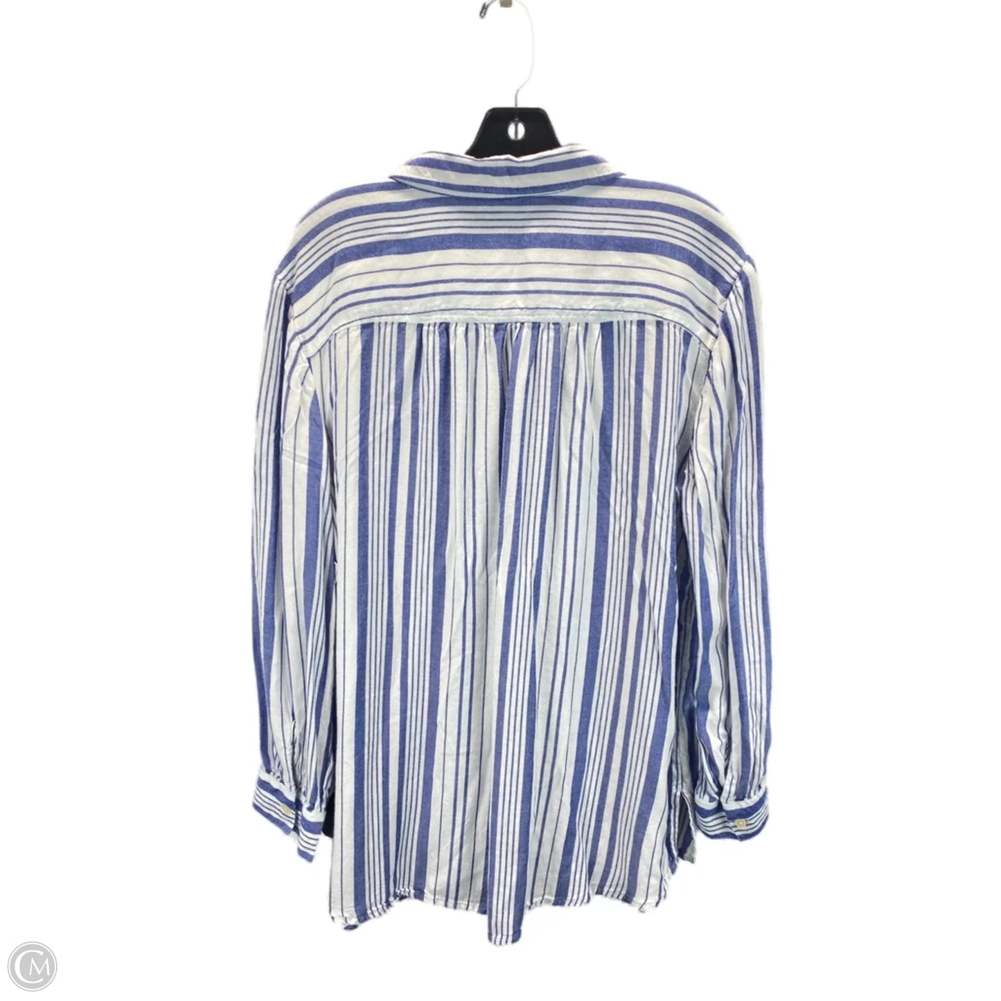 Top Long Sleeve By Style And Company In Blue & White, Size: Xl