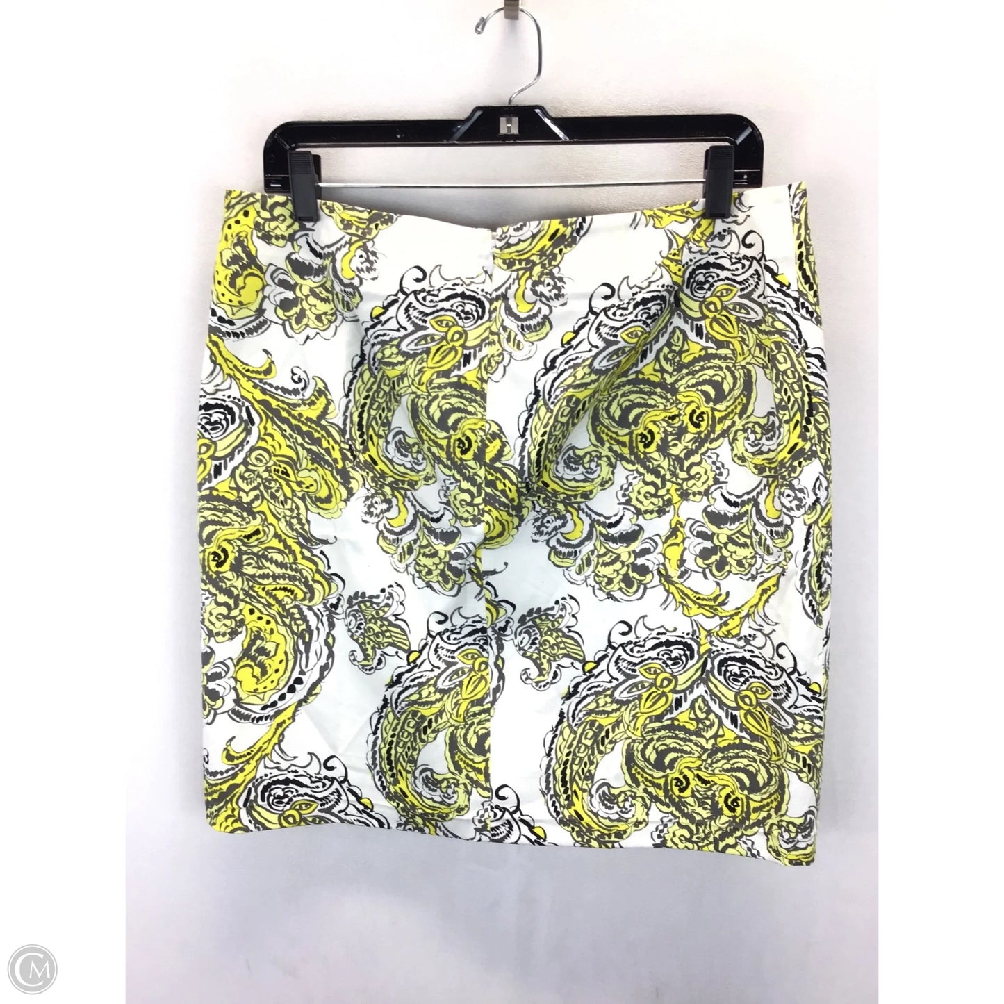 Skirt Midi By Ann Taylor In White & Yellow, Size: 8