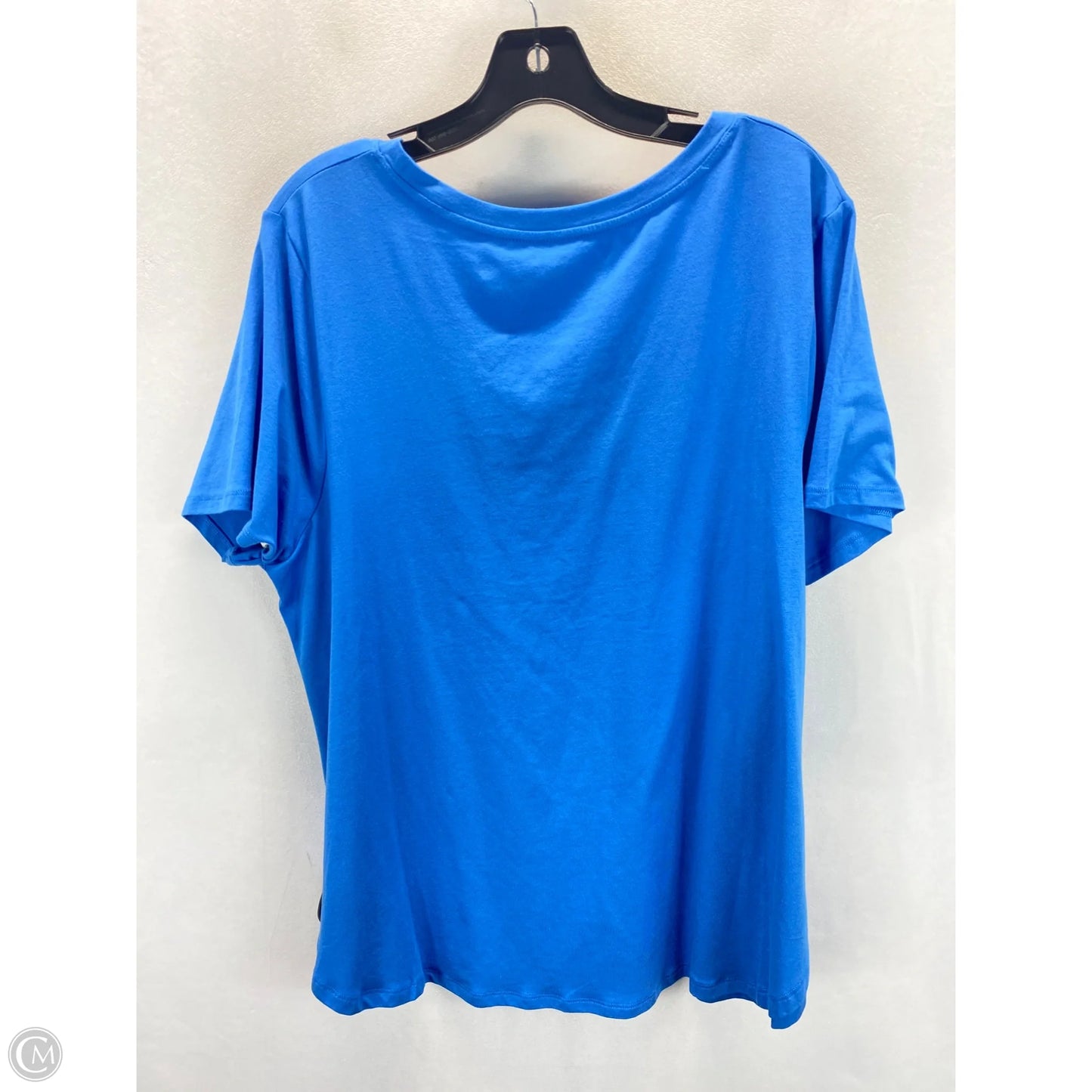 Top Short Sleeve By Ava & Viv In Blue, Size: 1x