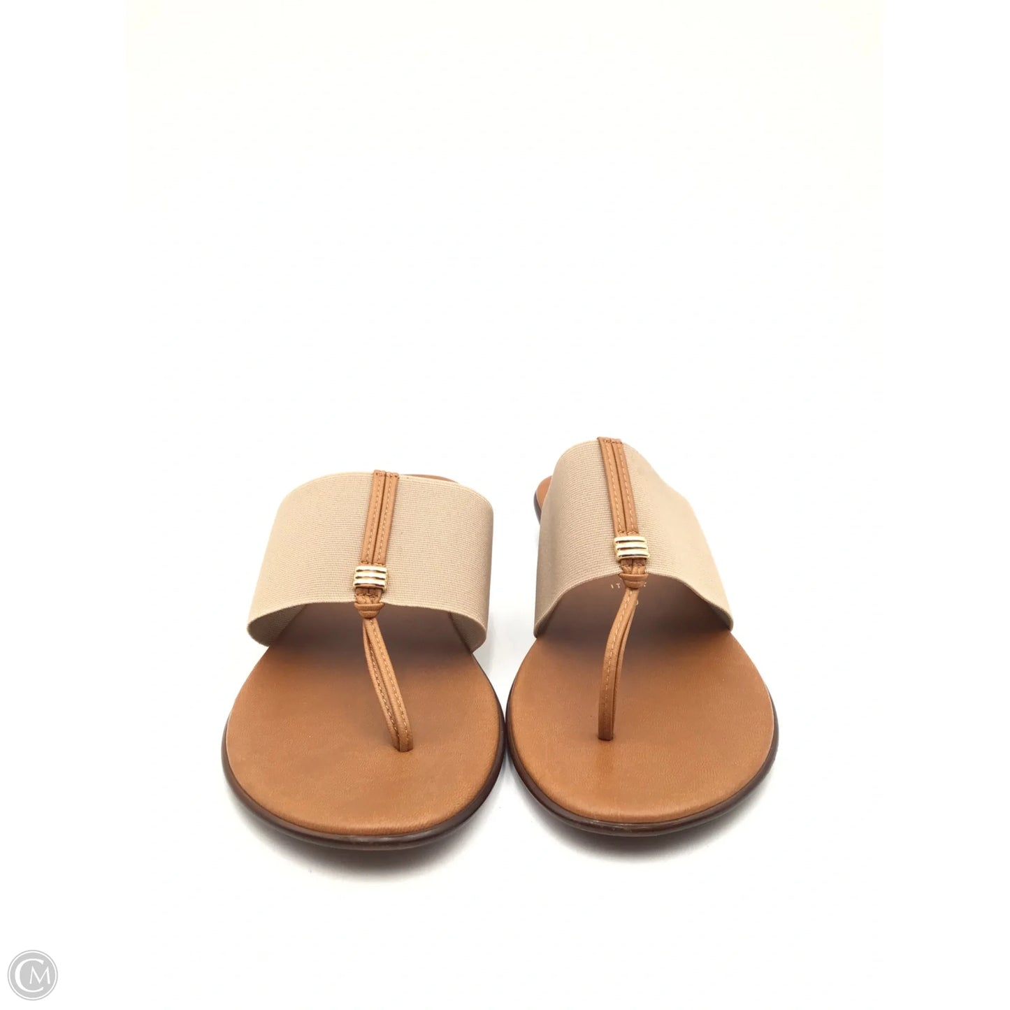 Sandals Flats By Italian Shoemakers In Tan, Size: 9