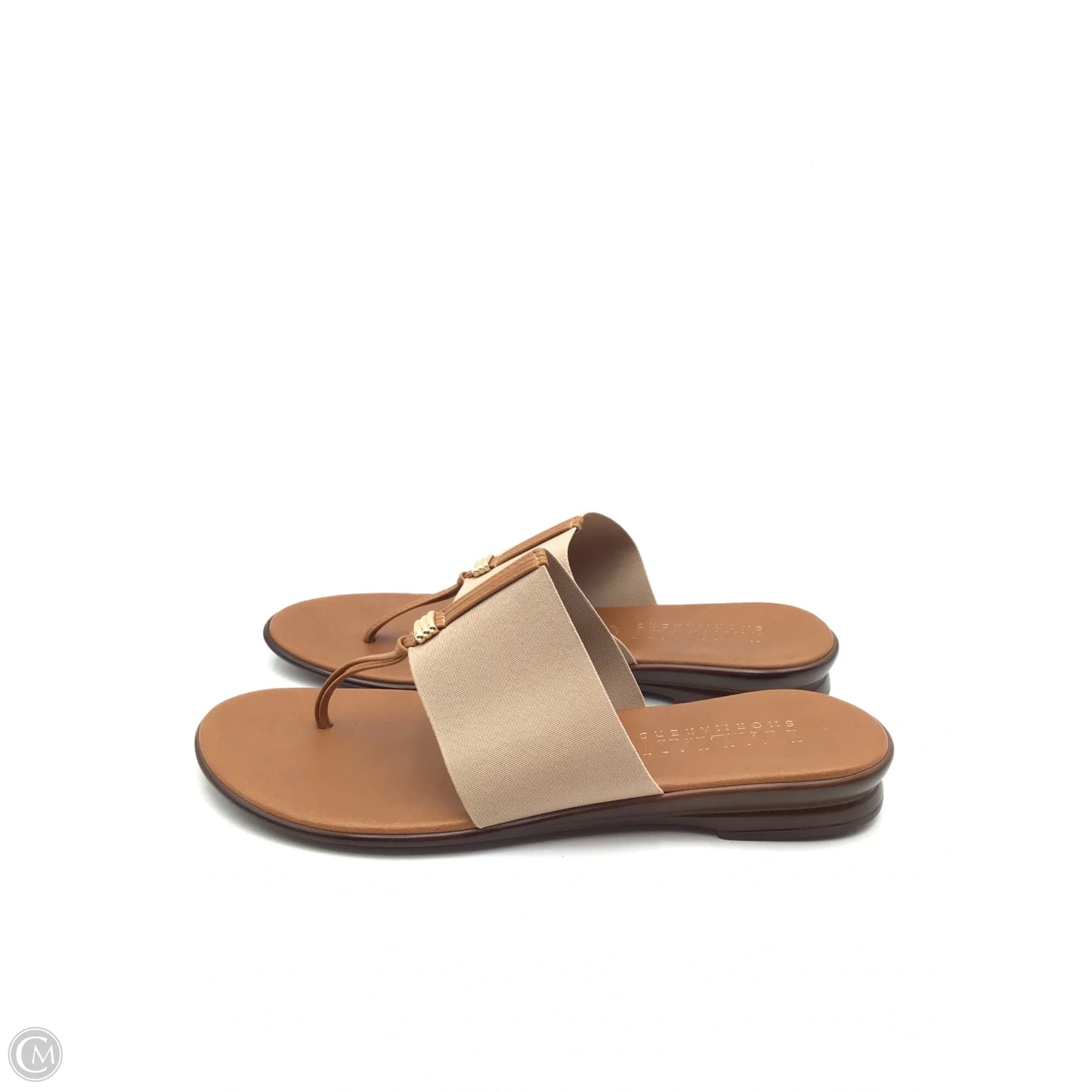 Sandals Flats By Italian Shoemakers In Tan, Size: 9