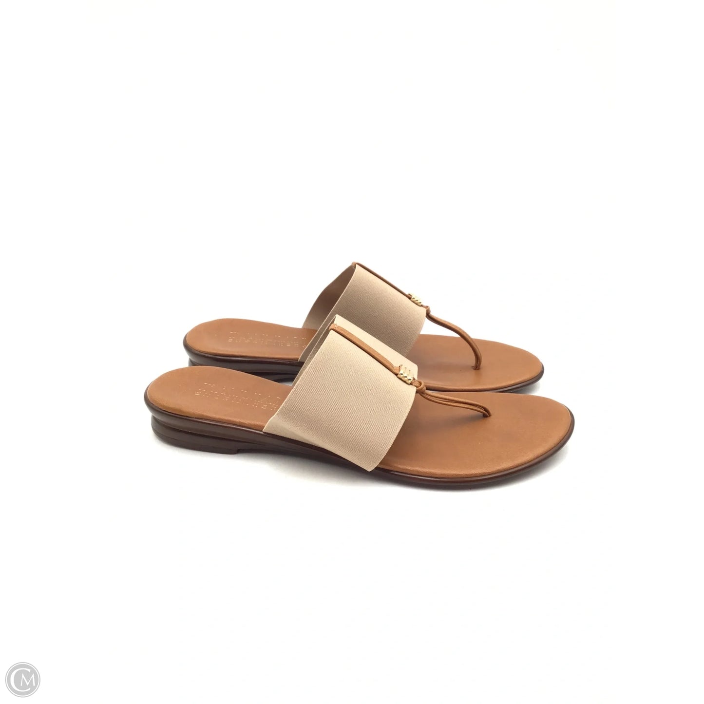 Sandals Flats By Italian Shoemakers In Tan, Size: 9