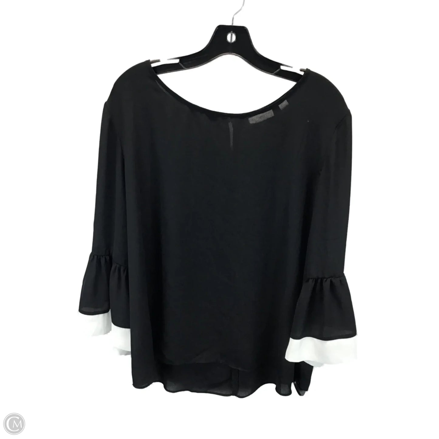Top Long Sleeve By New York And Co In Black & White, Size: Xl