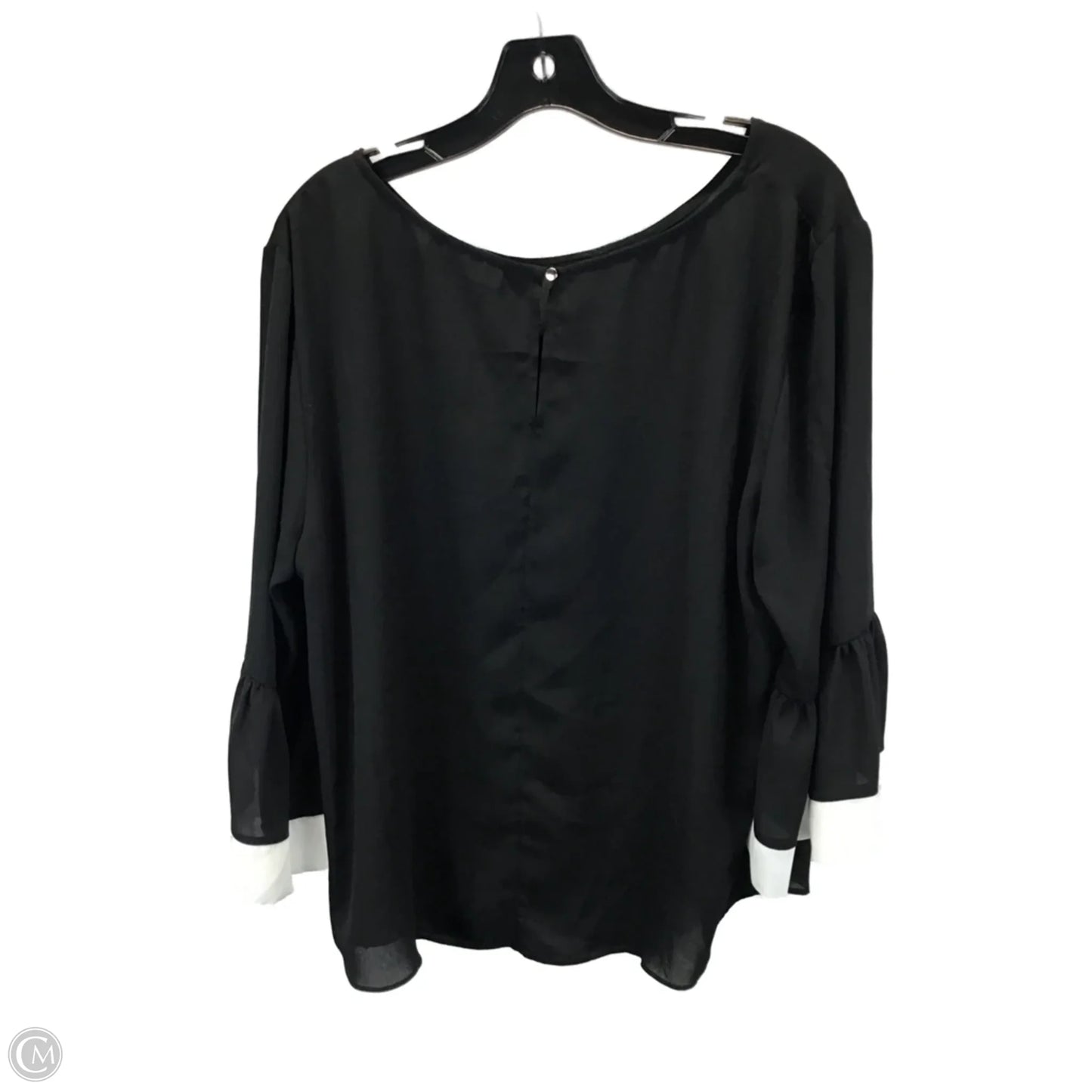 Top Long Sleeve By New York And Co In Black & White, Size: Xl