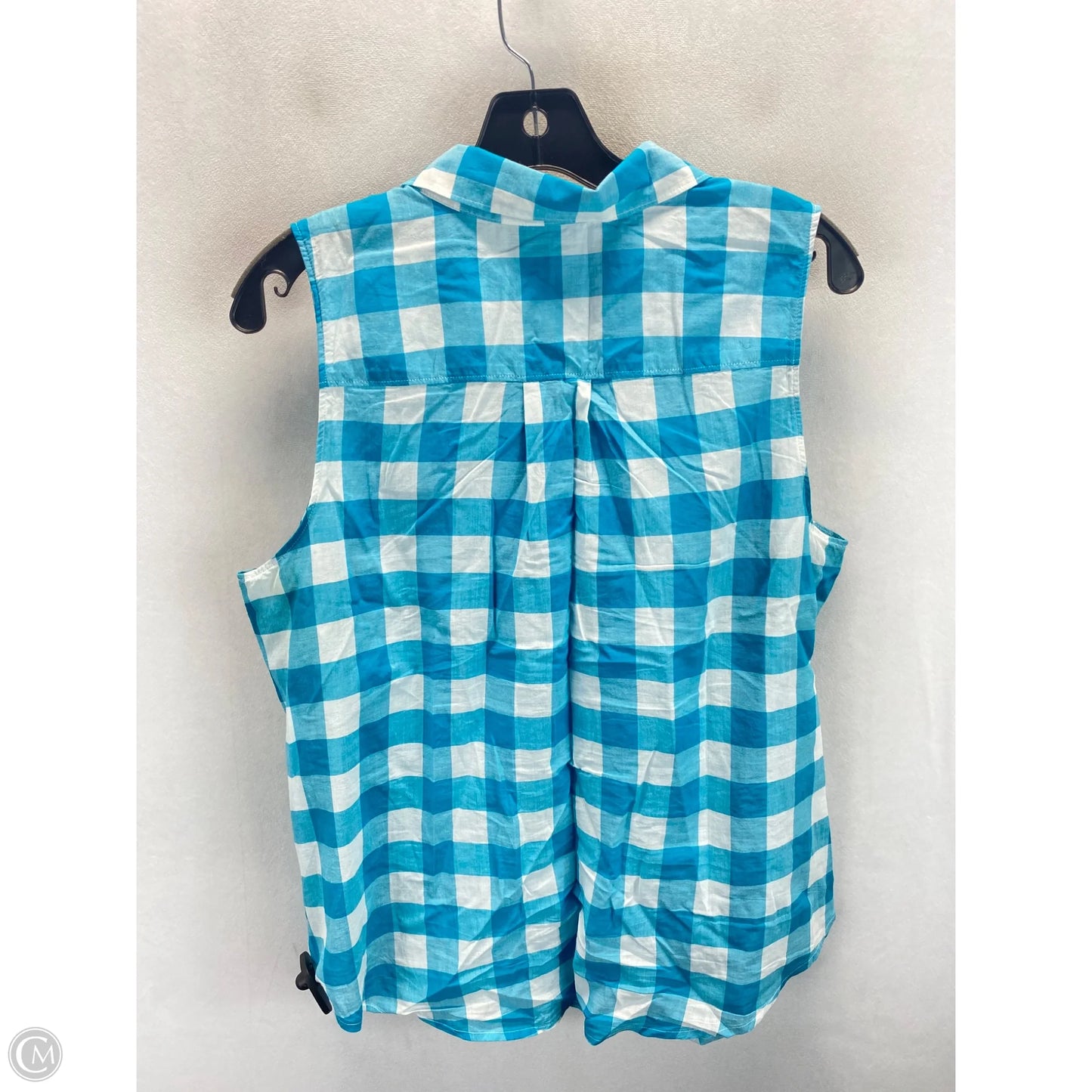 Top Sleeveless By St Johns Bay In Plaid Pattern, Size: L