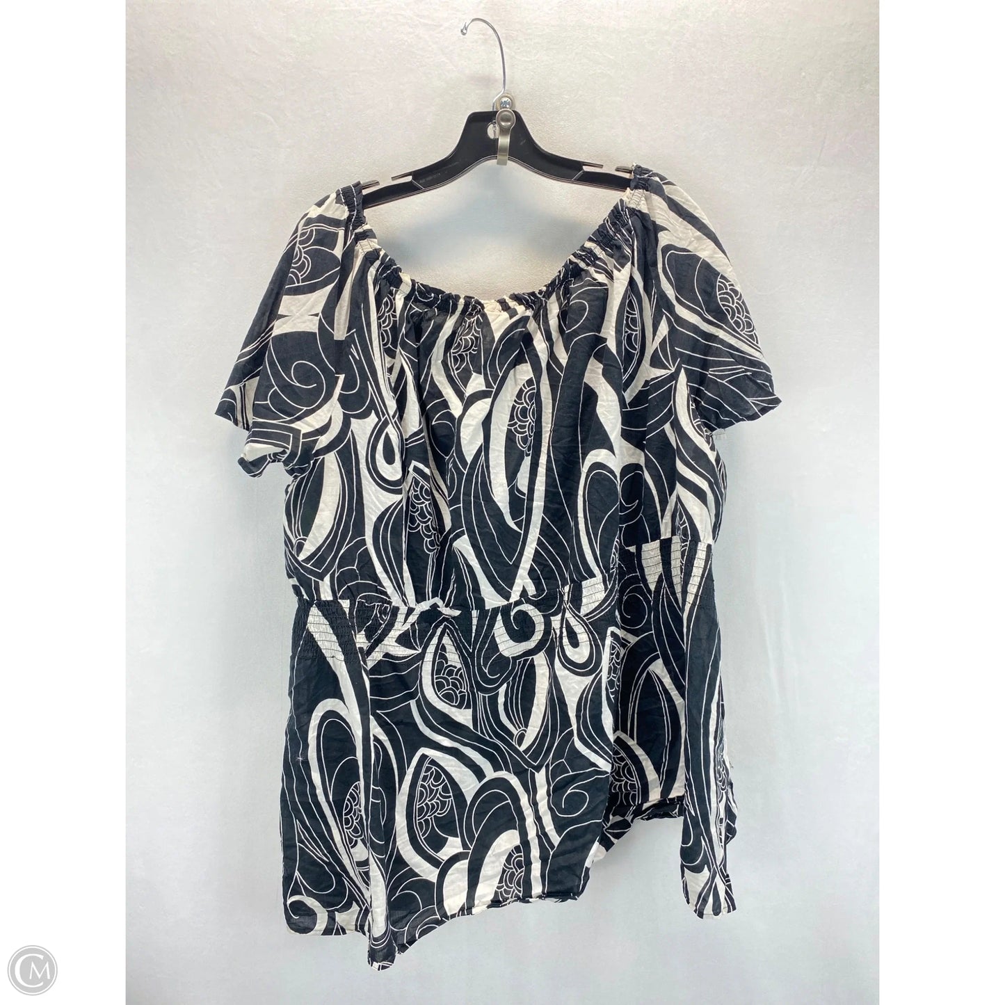 Top Sleeveless By Ashley Stewart In Black & White, Size: 2x