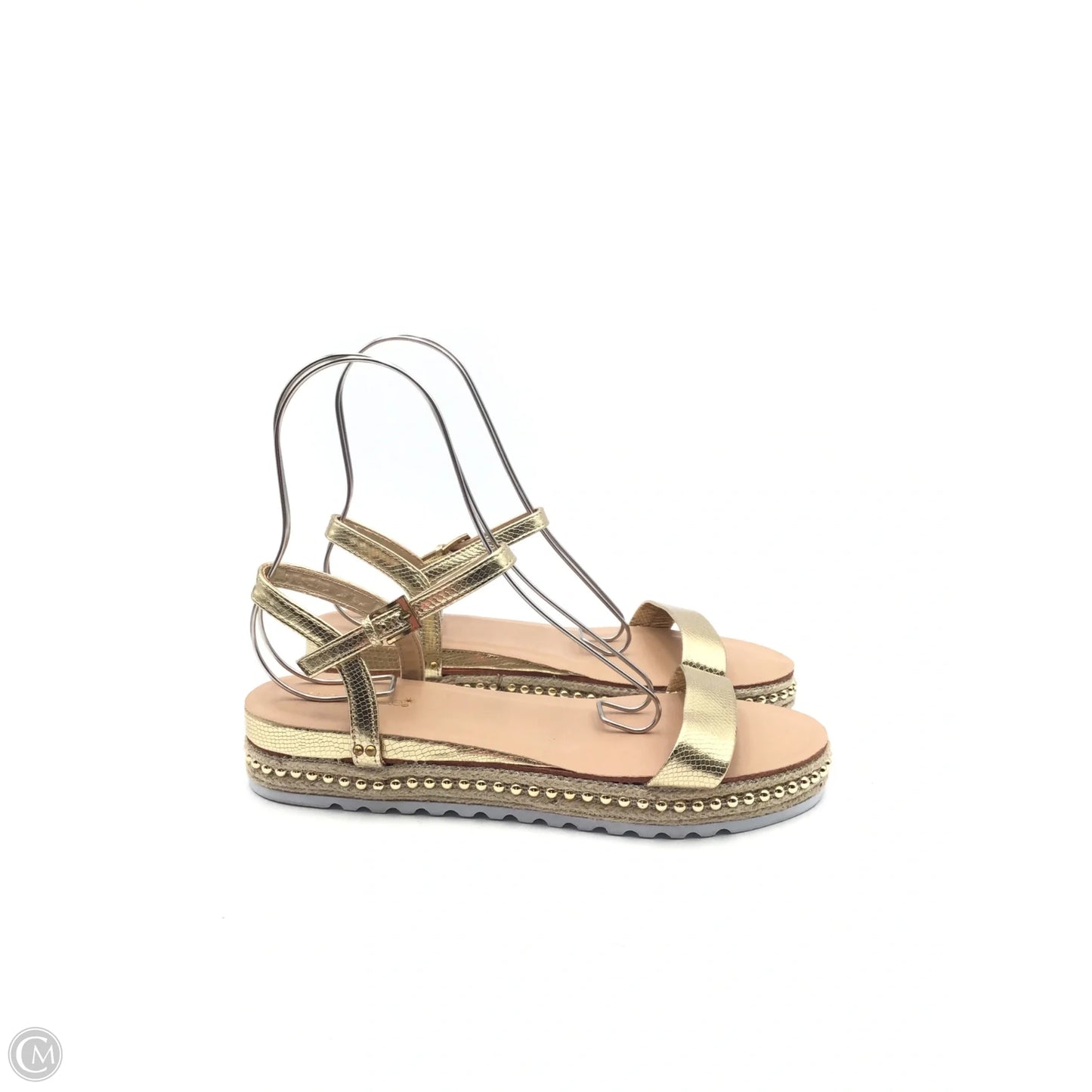 Sandals Flats By Shoedazzle In Gold, Size: 10