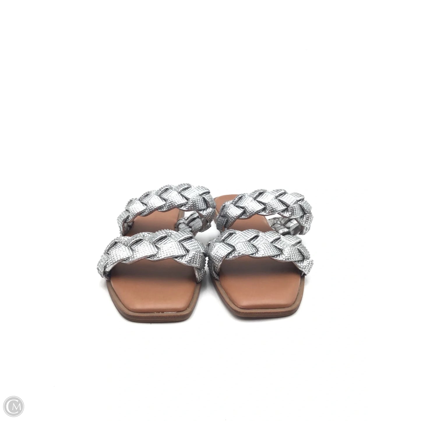 Sandals Flats By Madden Nyc In Silver & Tan, Size: 9.5