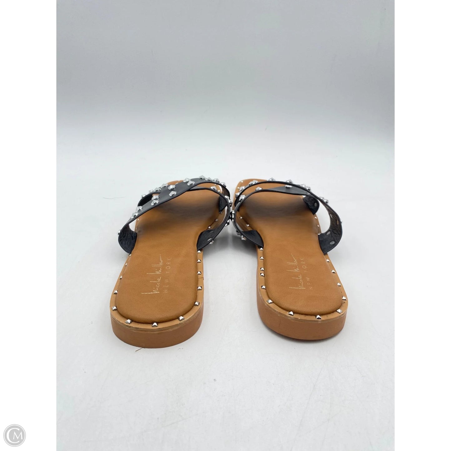 Sandals Flats By Nicole By Nicole Miller In Black & Tan, Size: 8