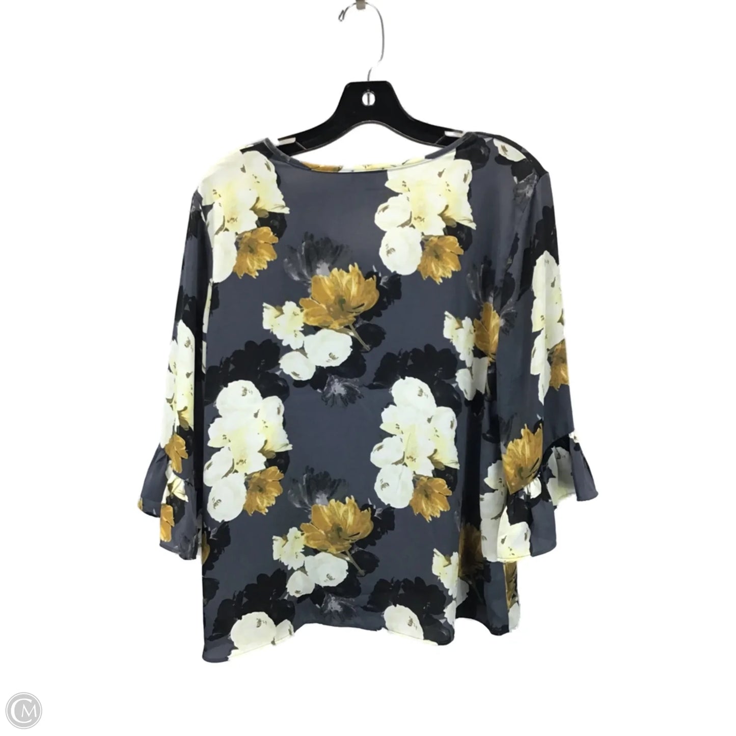 Top 3/4 Sleeve By Ann Taylor In Floral Print, Size: Lp