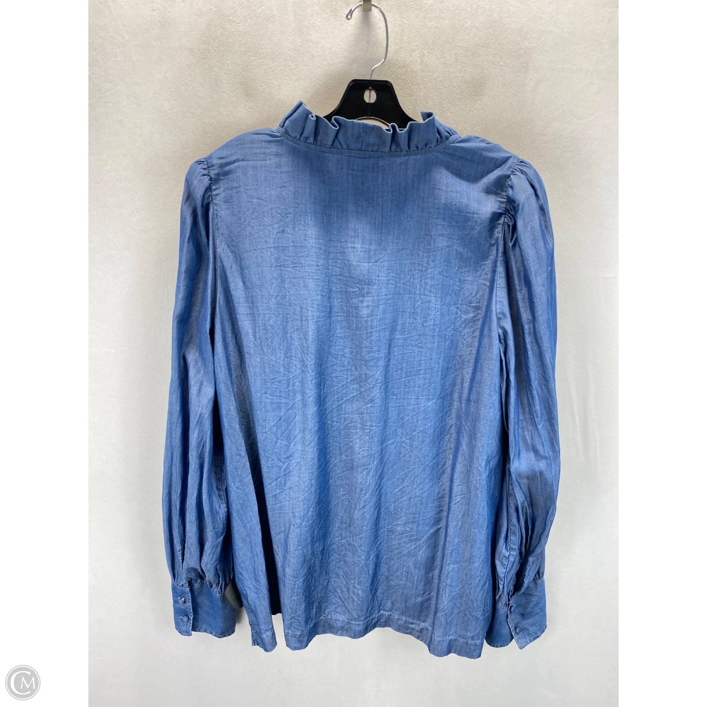 Top Long Sleeve By Crown And Ivy In Blue, Size: Xxl