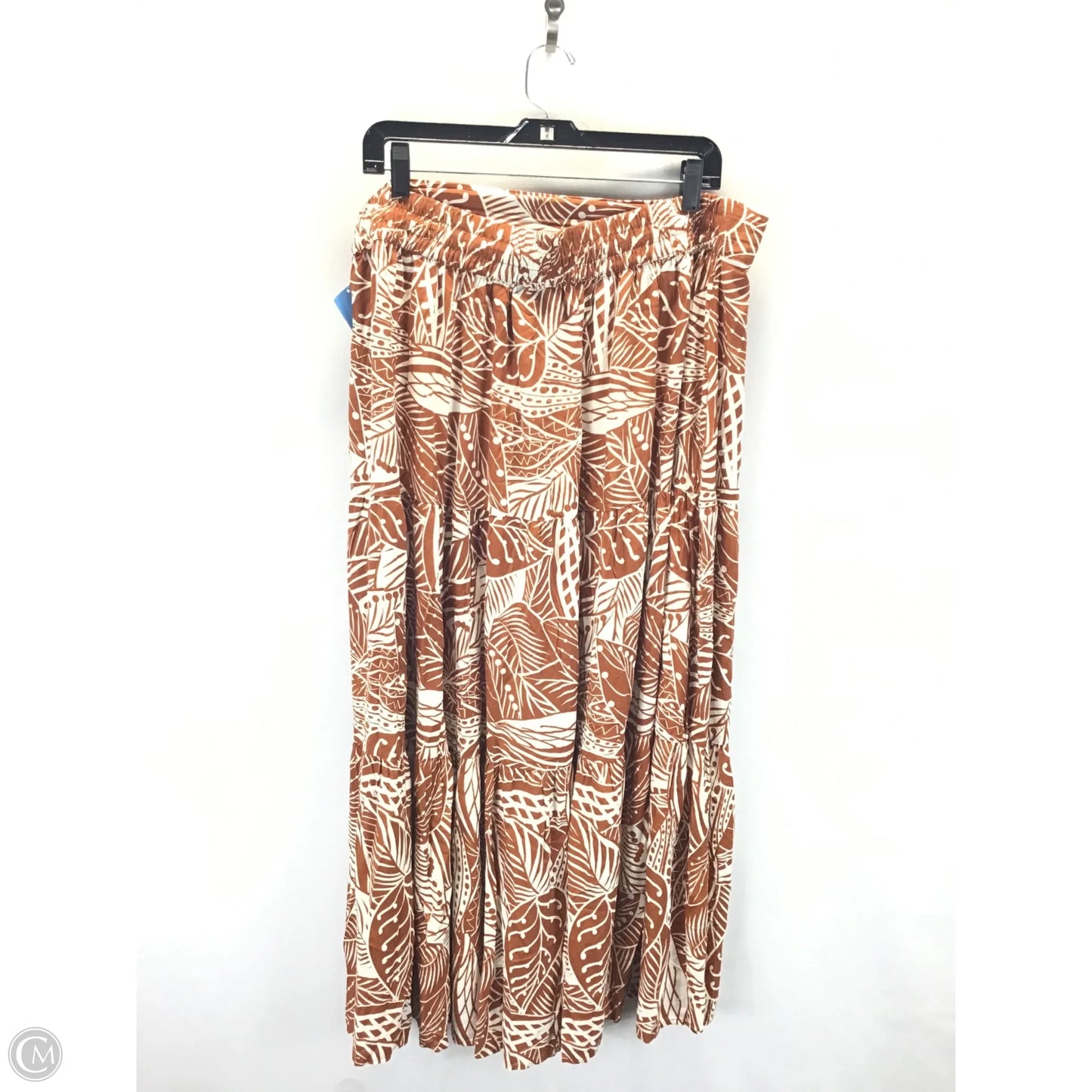 Skirt Set 2pc By Ashley Stewart In Brown & White, Size: 1x