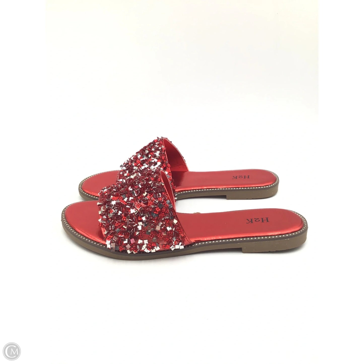 Sandals Flats By Clothes Mentor In Red, Size: 8