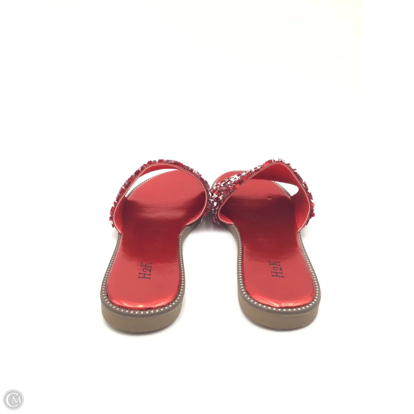 Sandals Flats By Clothes Mentor In Red, Size: 8