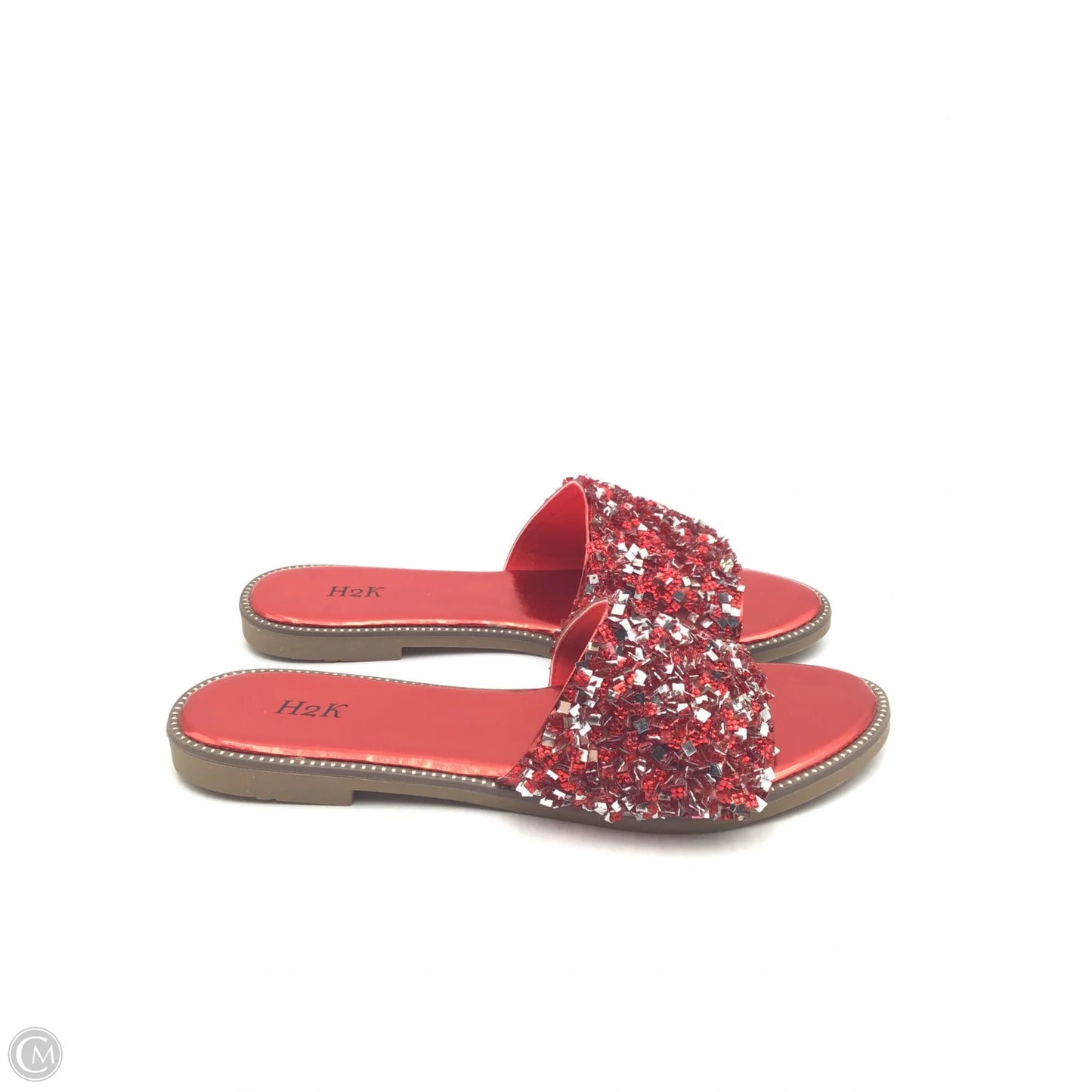 Sandals Flats By Clothes Mentor In Red, Size: 8