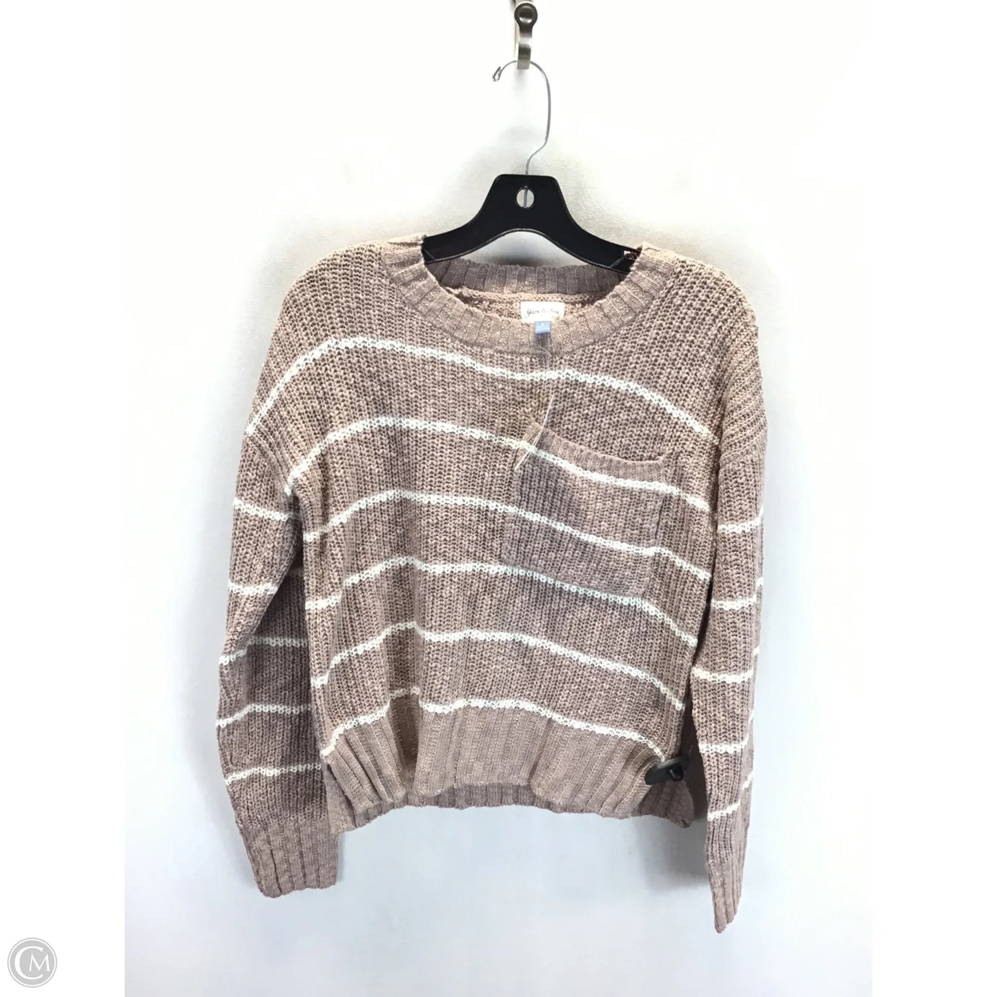 Sweater By Clothes Mentor In Striped Pattern, Size: S