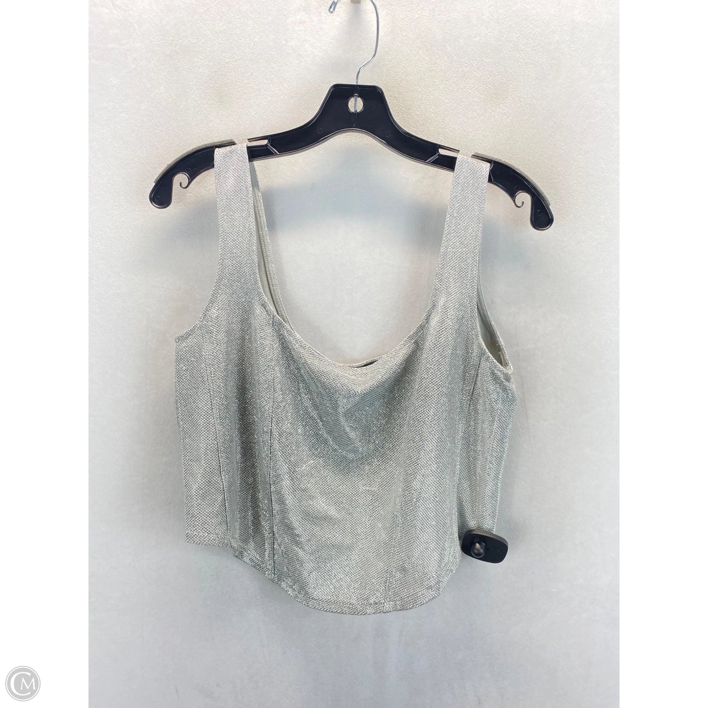 Top Sleeveless By Divided In Silver, Size: L