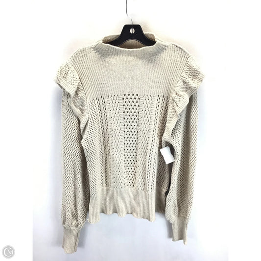 Sweater By Talbots In Cream & Red, Size: L