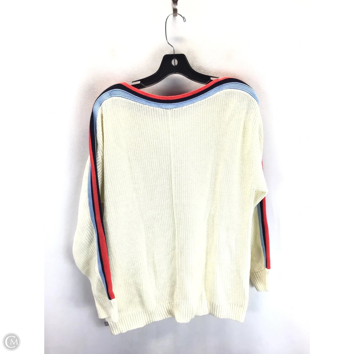 Sweater By Talbots In Cream & Red, Size: L