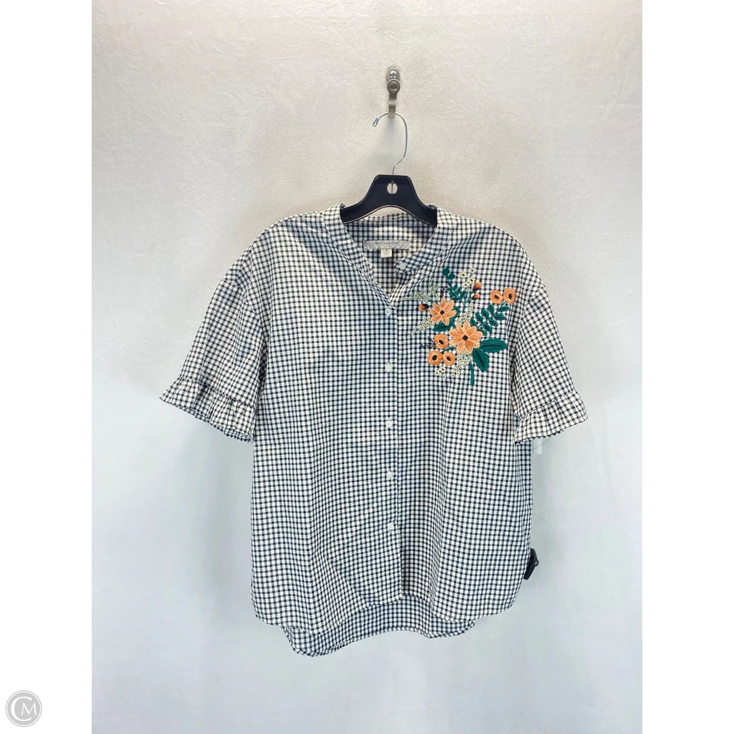 Top Short Sleeve By Marc New York In Black & White, Size: M