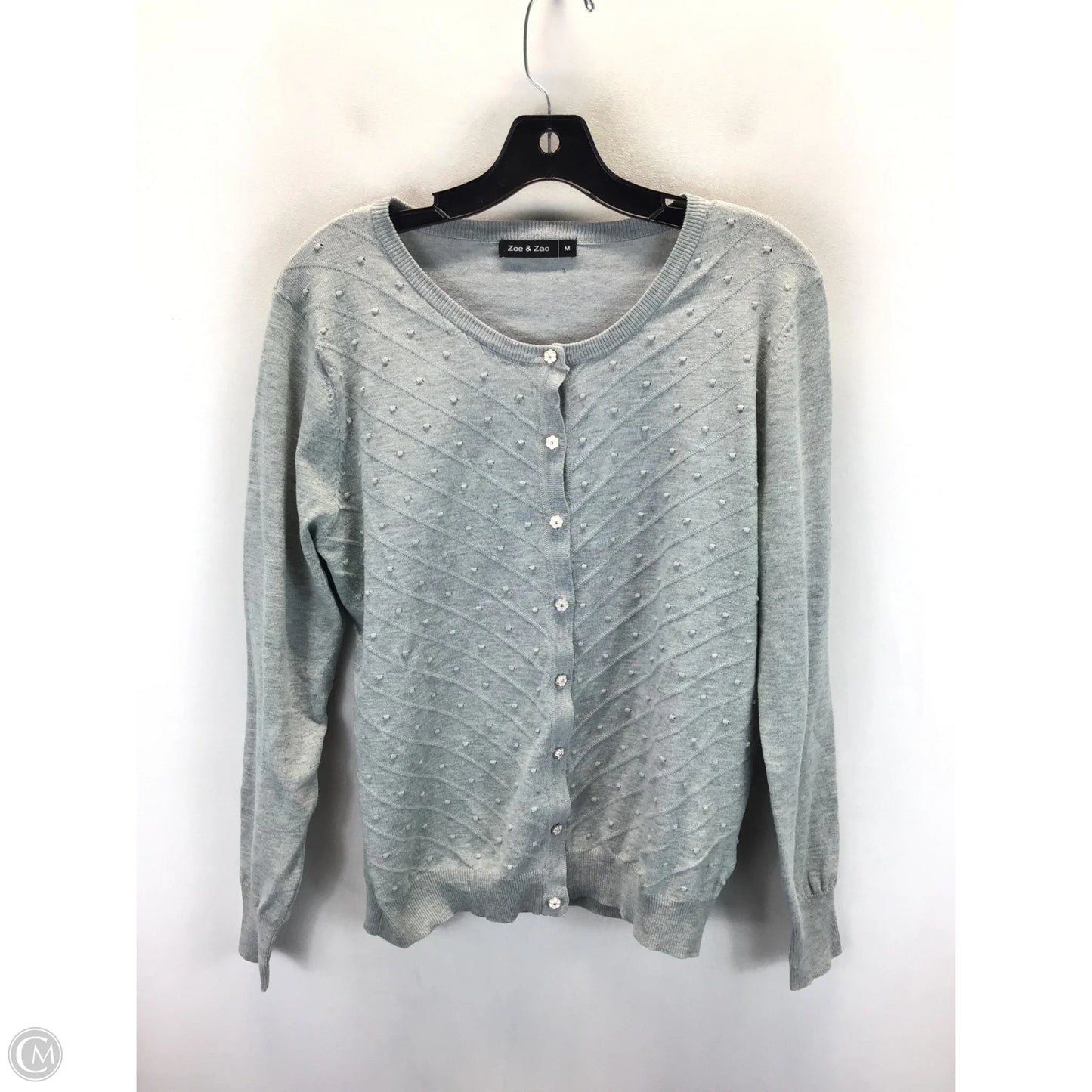 Cardigan By Clothes Mentor In Grey, Size: M