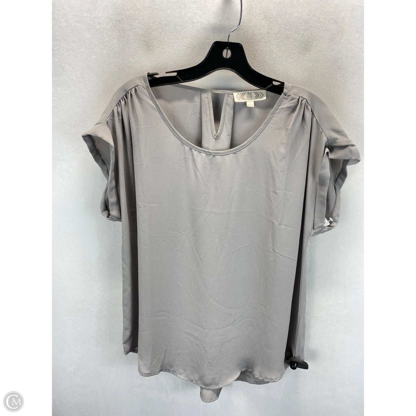 Top Sleeveless By Pink Rose In Grey, Size: L