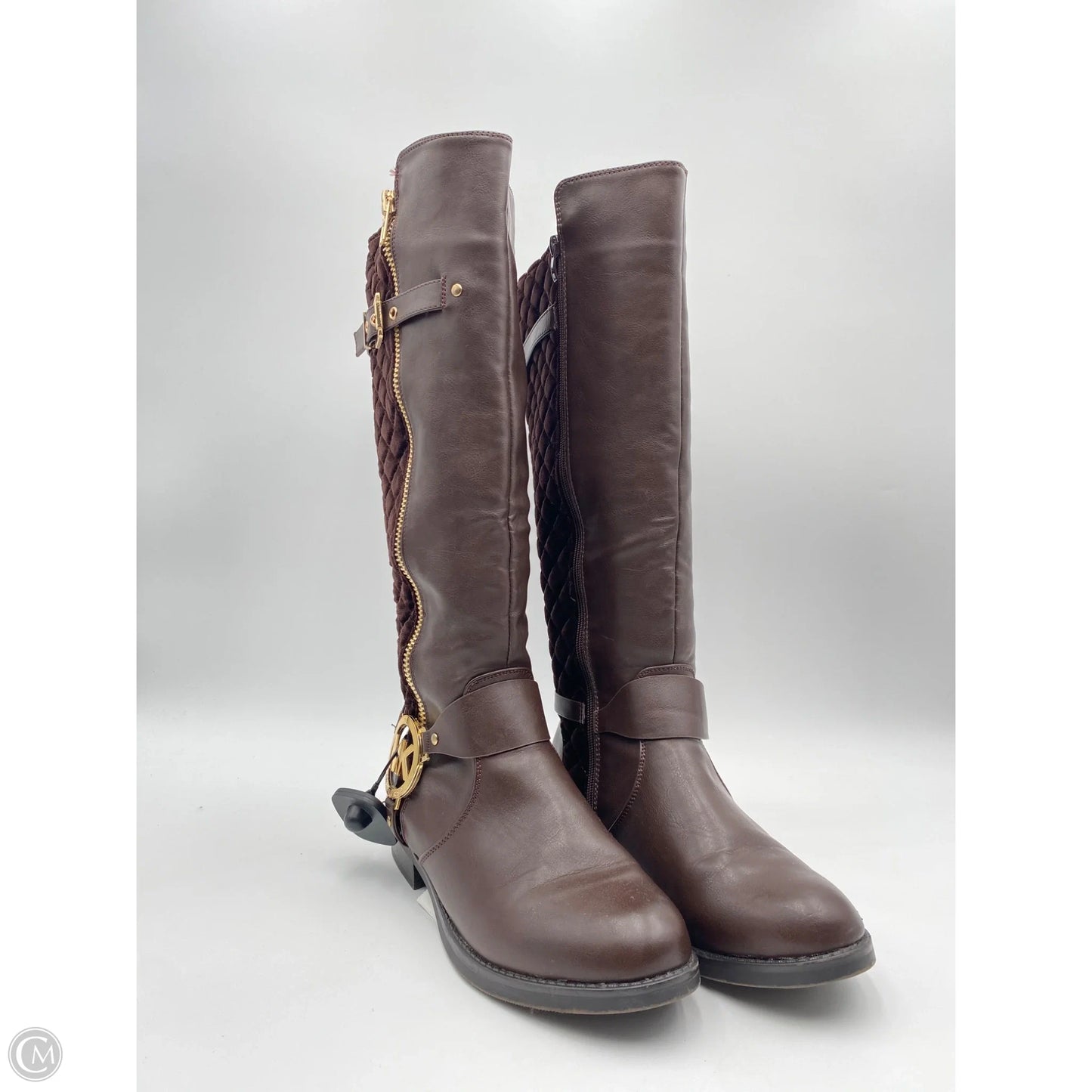 Boots Designer By Michael Kors In Brown, Size: 9