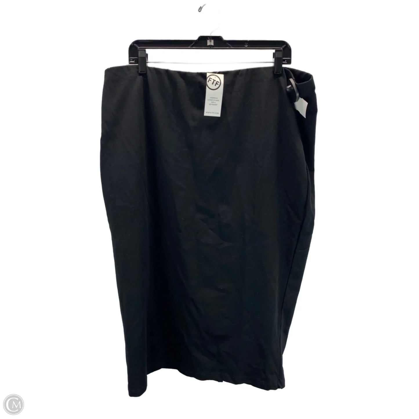 Skirt Midi By Fashion To Figure In Black, Size: 3x