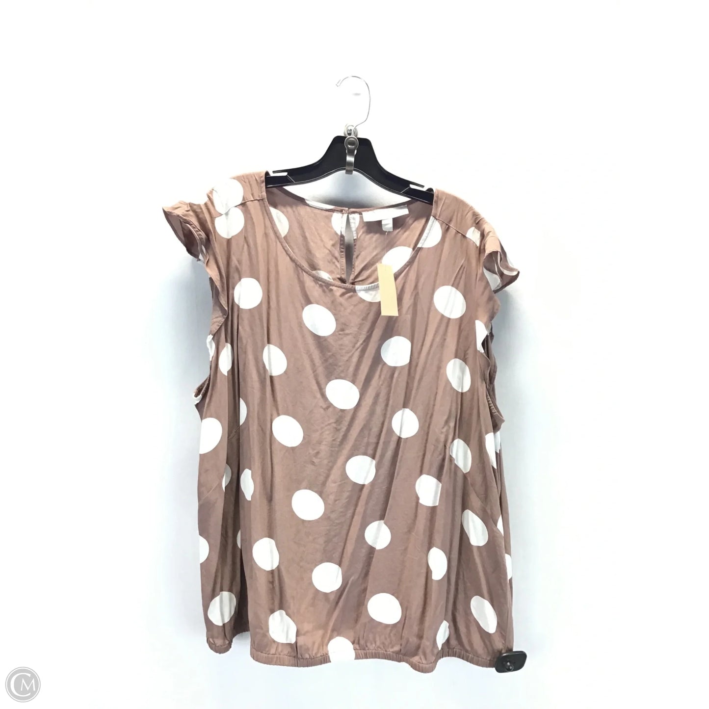 Top Sleeveless By Loft In Polkadot Pattern, Size: 22