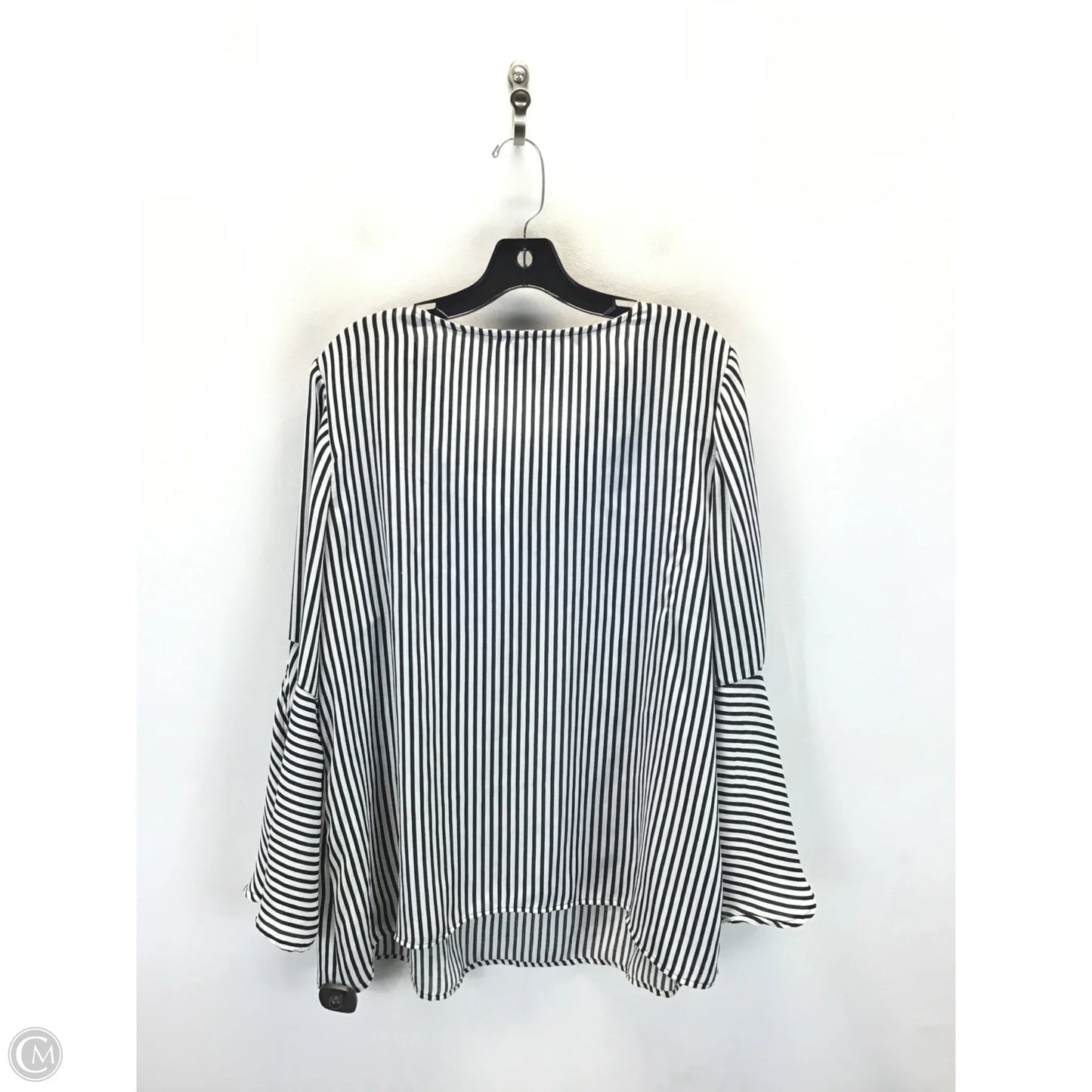 Top Long Sleeve By Roz And Ali In Striped Pattern, Size: 1x