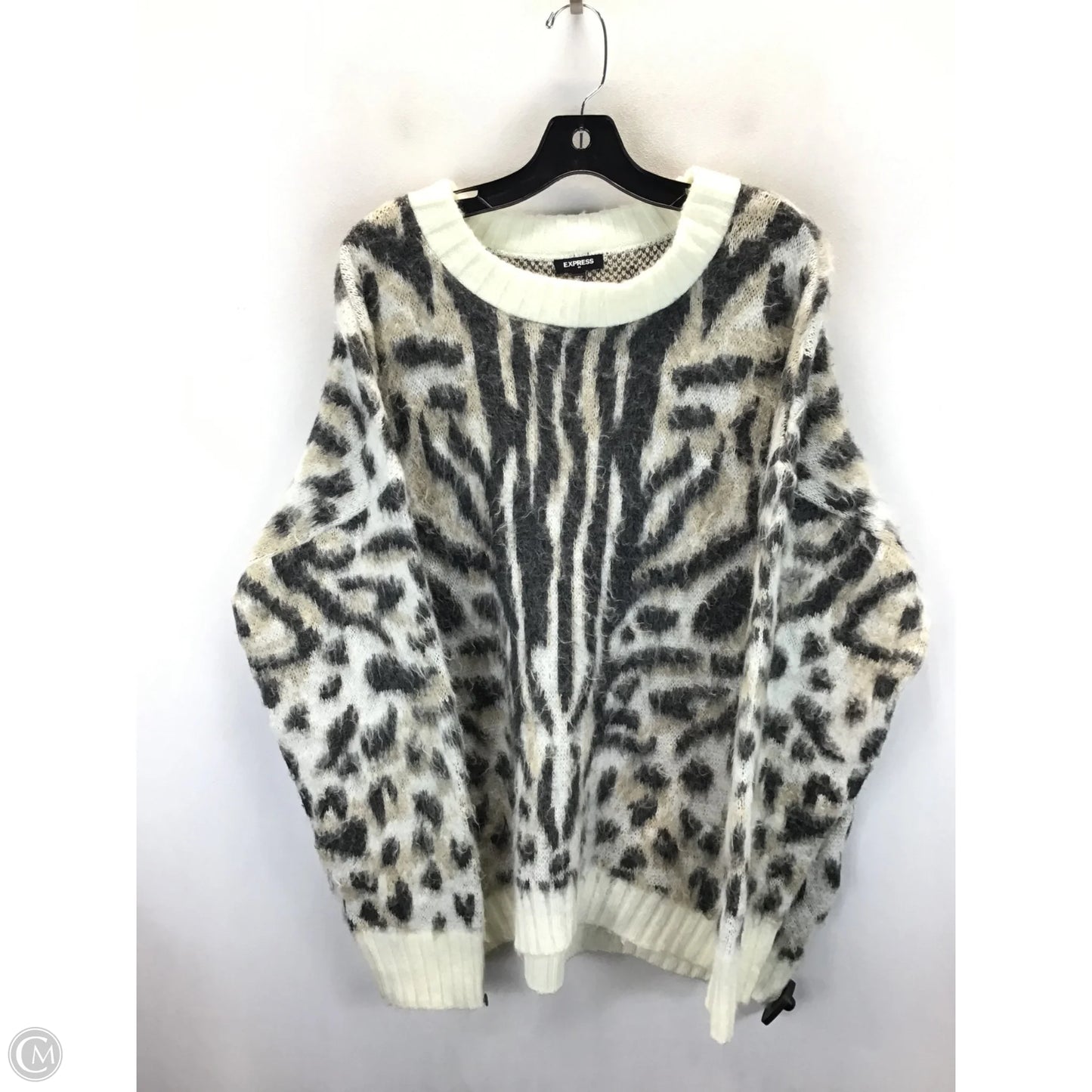 Sweater By Express In Animal Print, Size: L