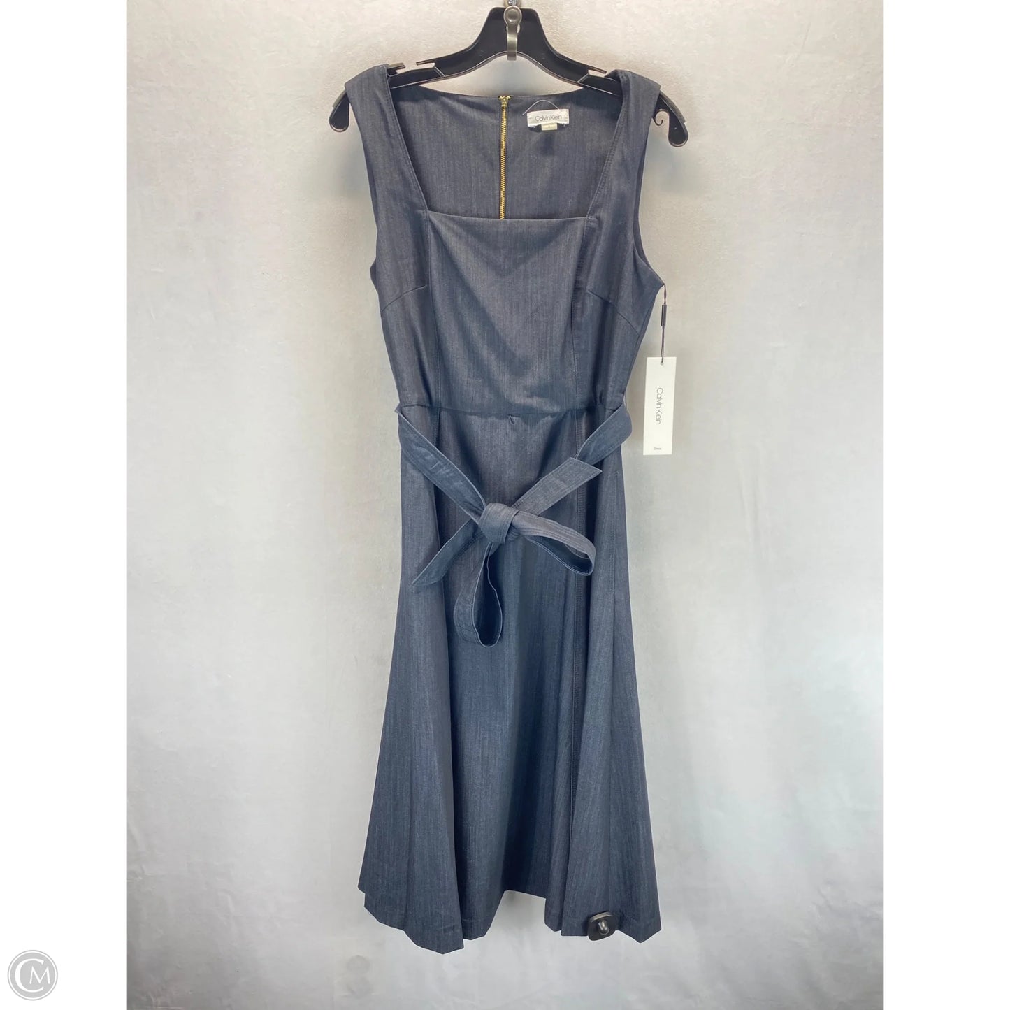 Dress Casual Midi By Calvin Klein In Blue, Size: 6