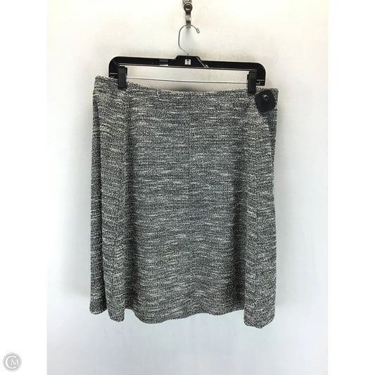 Skirt Midi By Talbots In Black & White, Size: L