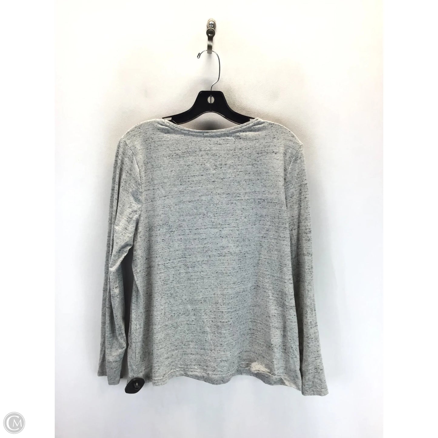 Top Long Sleeve By Croft And Barrow In Grey, Size: Xl