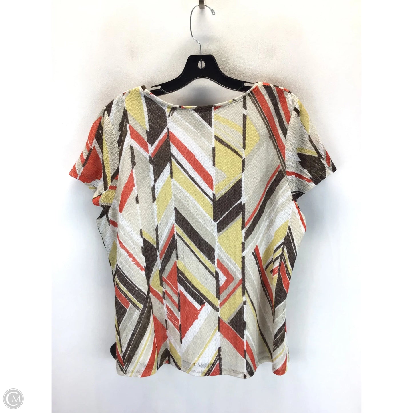 Top Short Sleeve By Chicos In Multi-colored, Size: Xl