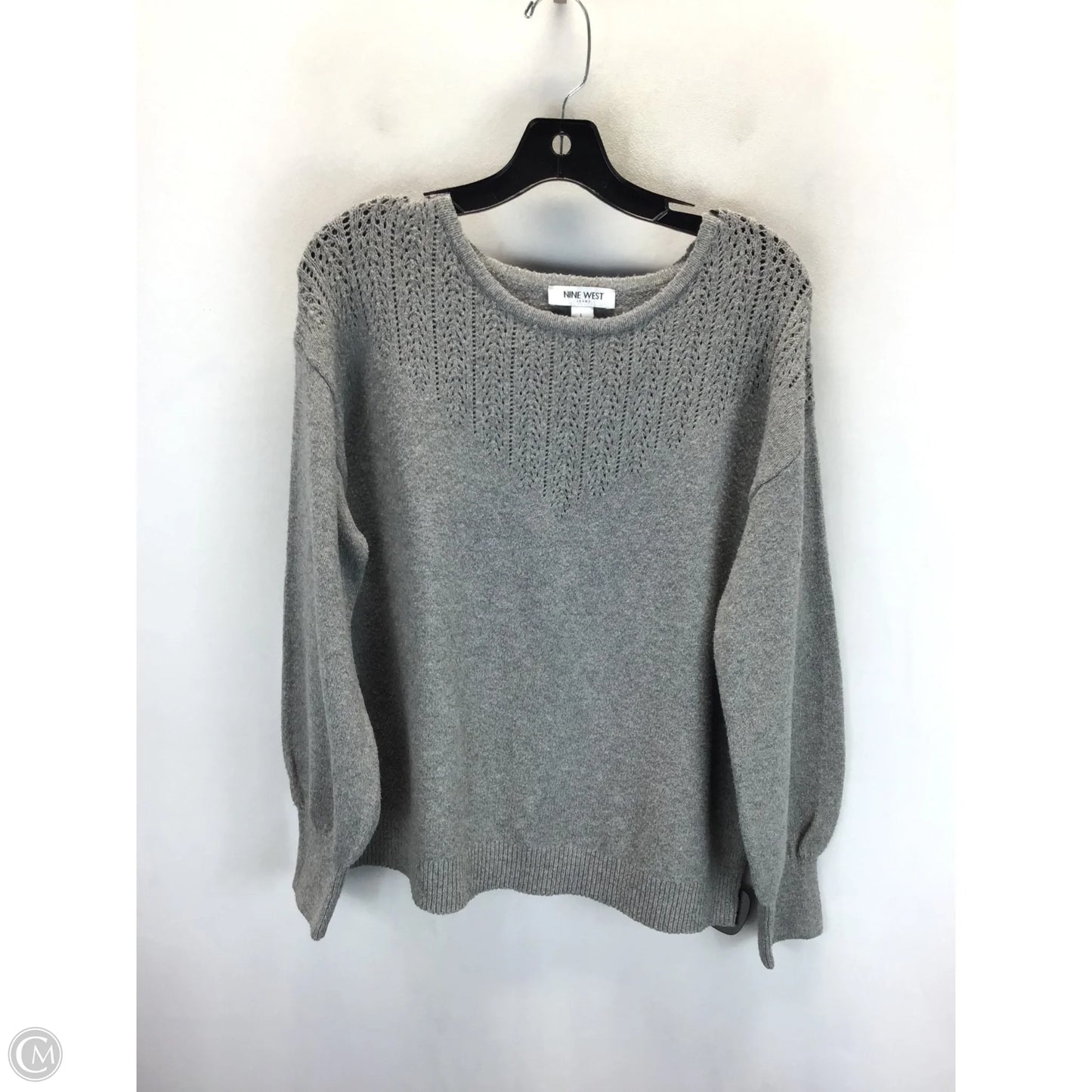 Sweater By Nine West In Grey, Size: L