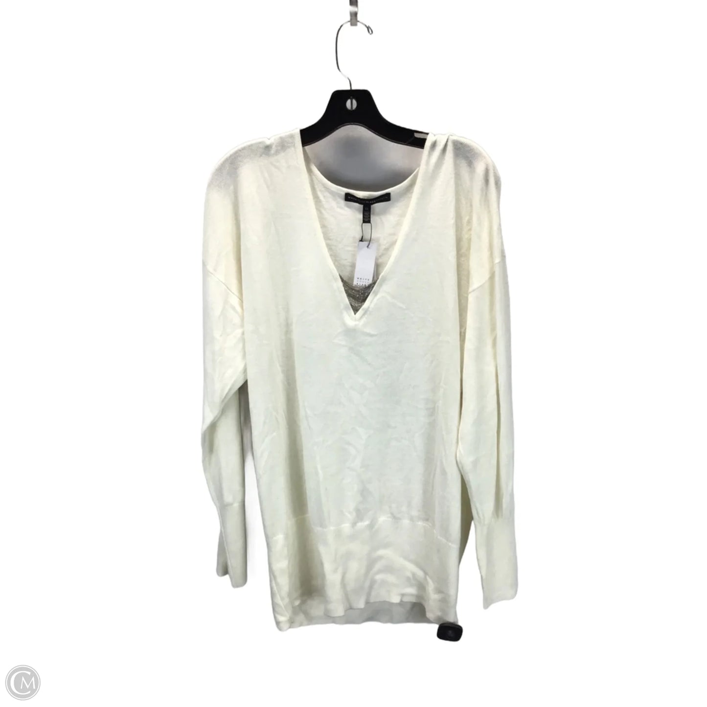 Sweater By White House Black Market In Cream, Size: Xl