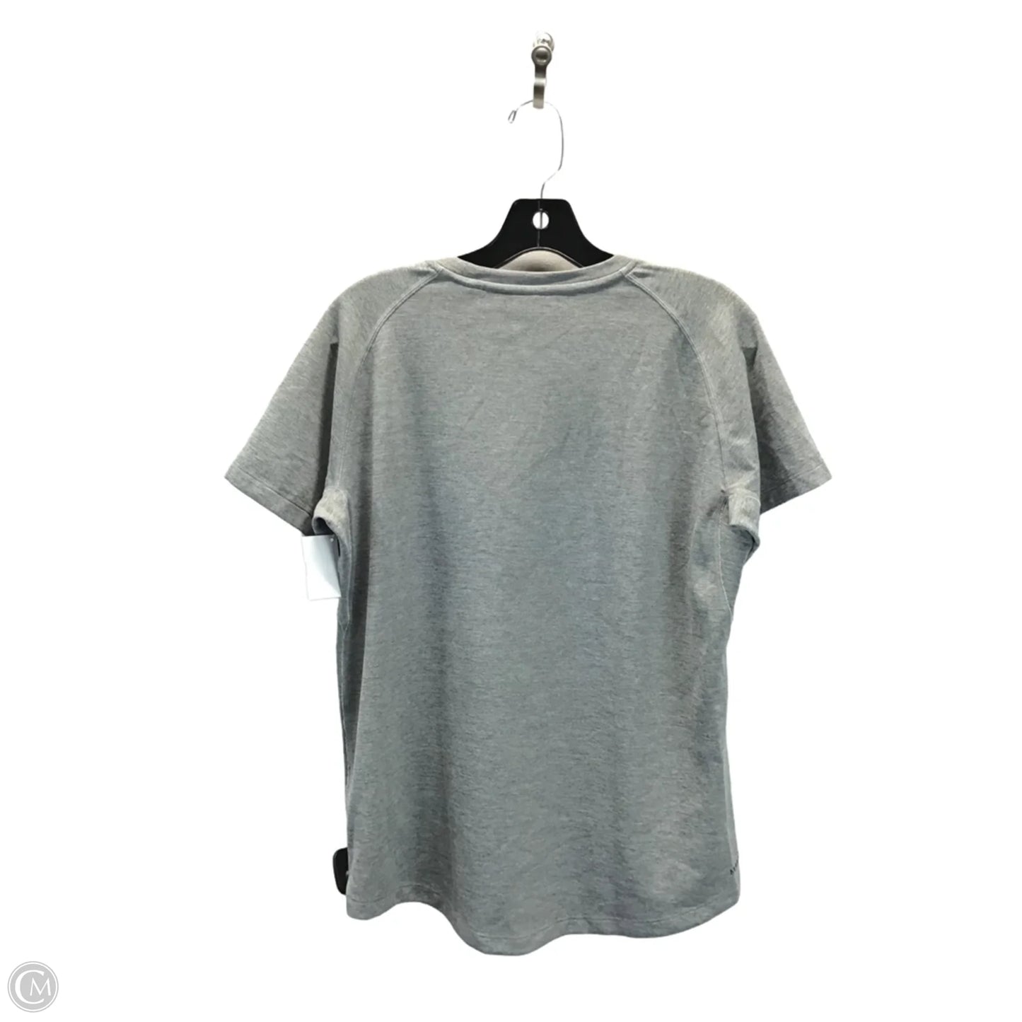 Athletic Top Short Sleeve By Adidas In Grey, Size: L