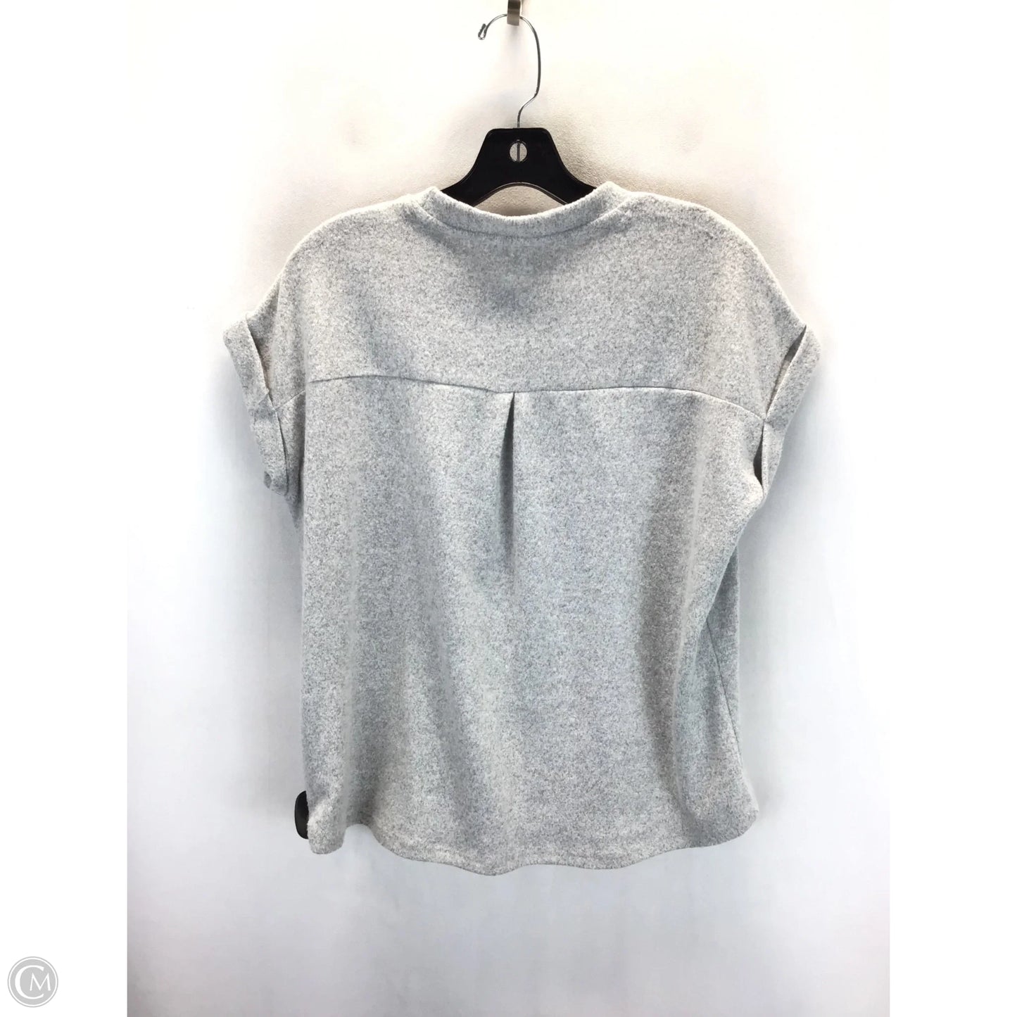 Top Short Sleeve By Como Blu In Grey, Size: L