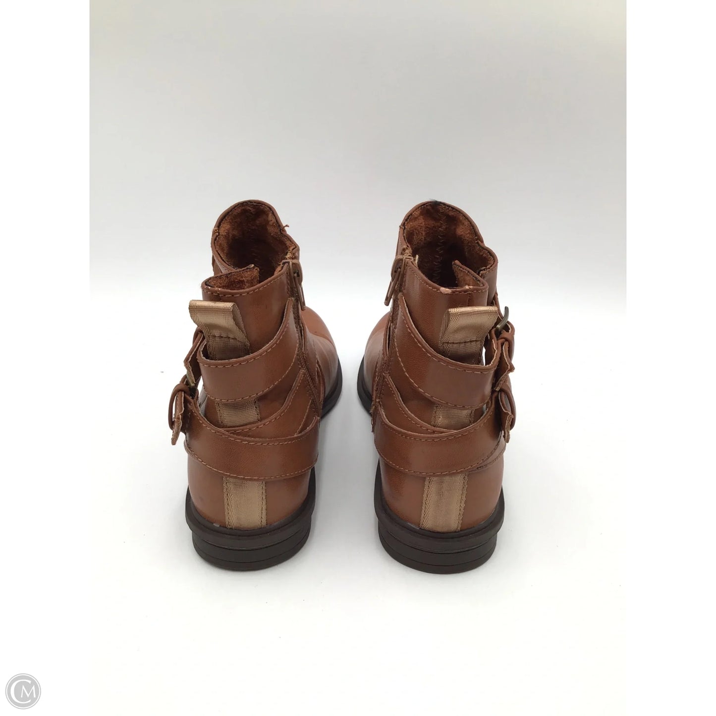 Boots Ankle Flats By Clothes Mentor In Brown, Size: 8
