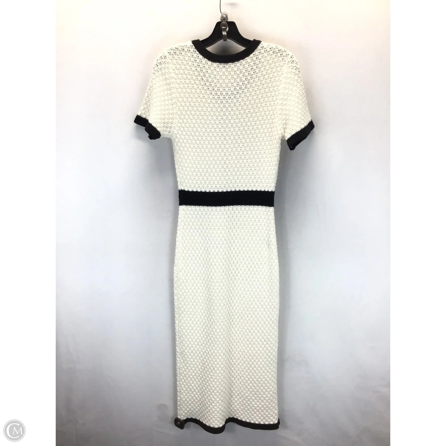 Dress Casual Midi By Clothes Mentor In Black & Cream, Size: S