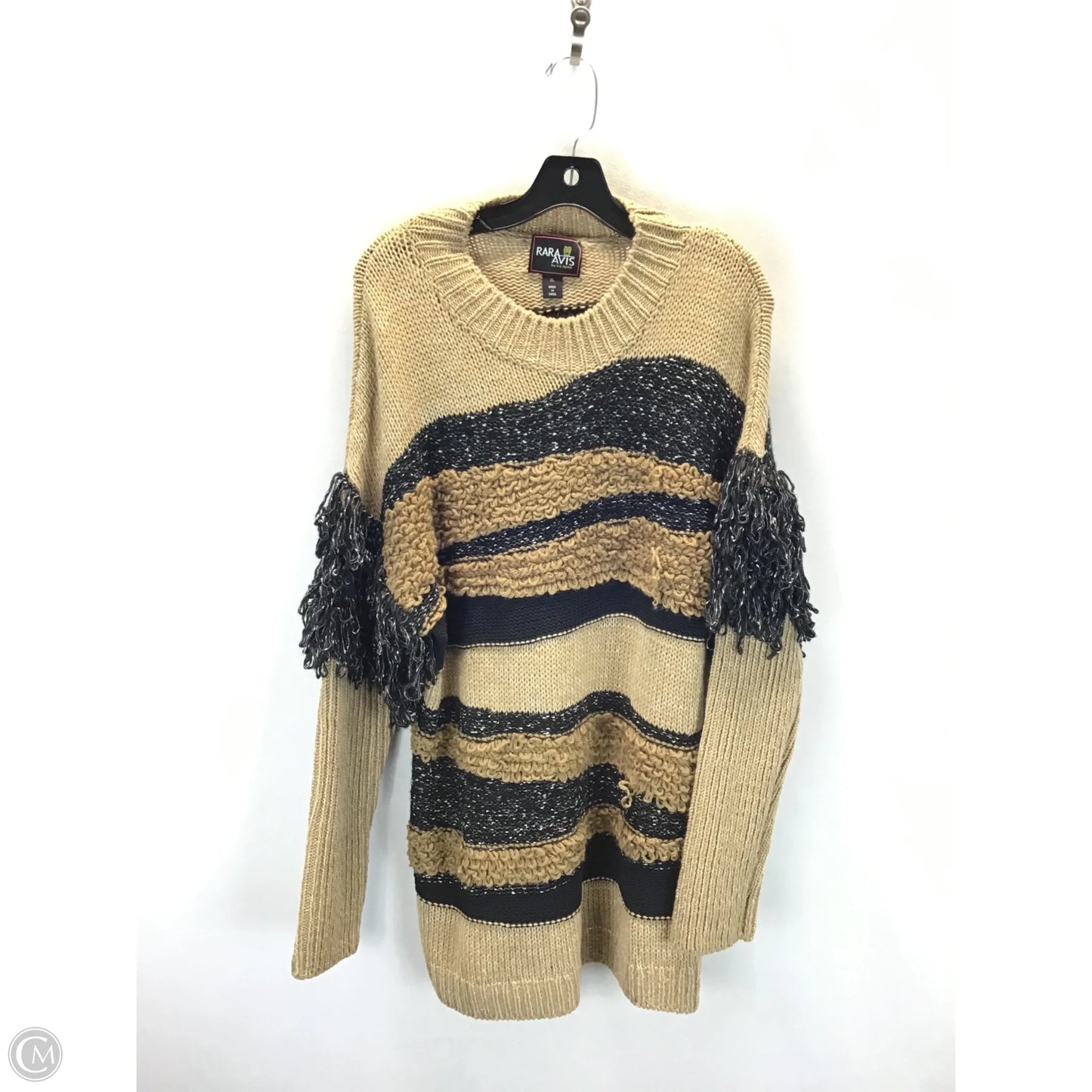 Sweater By Clothes Mentor In Black & Tan, Size: Xl