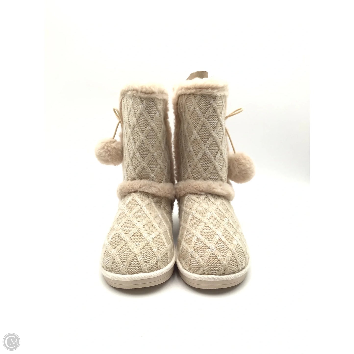 Boots Snow By Just Fab In Tan & White, Size: 11