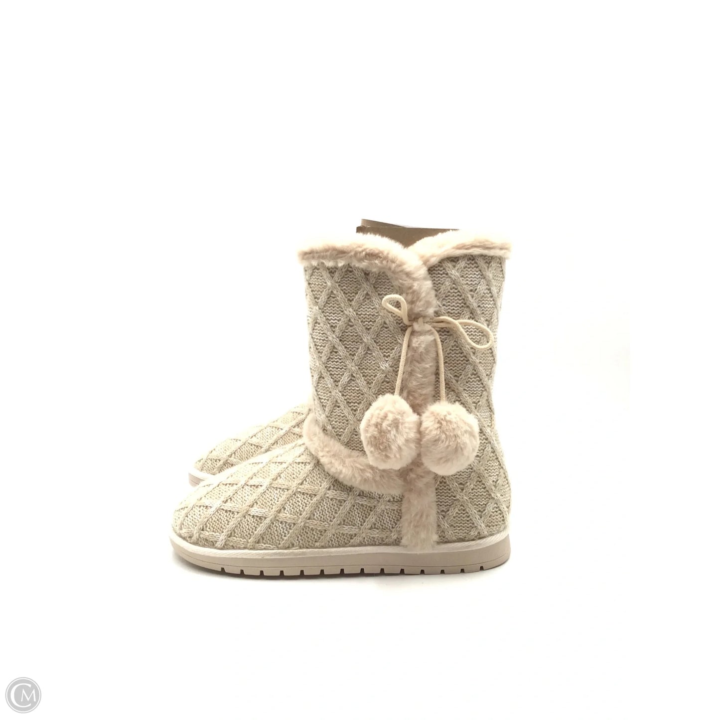 Boots Snow By Just Fab In Tan & White, Size: 11